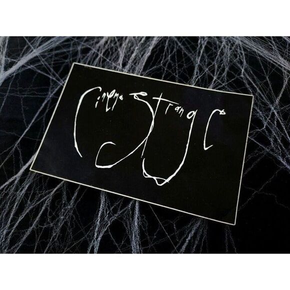 RARE Vtg 1990s CINEMA STRANGE Batcave Death Gothic Rock 1st Run Band Sticker - Picture 2 of 4